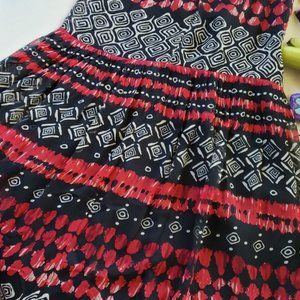 Boston Proper Aztec silk skirt size 6